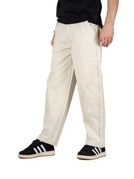 بنطلون دنيم أوفرسايز بخياطة منحنية وقصة مريحة - بي...