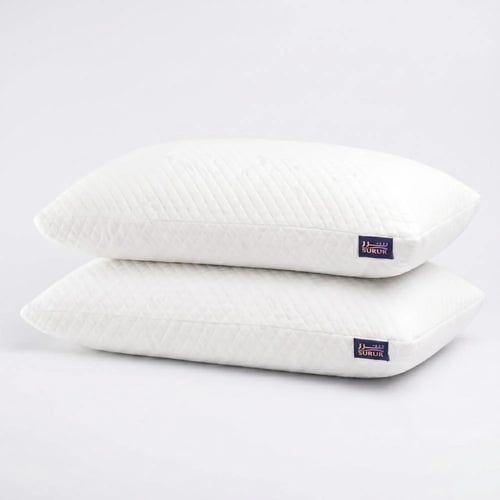Two pillows for neck support and deep sleep