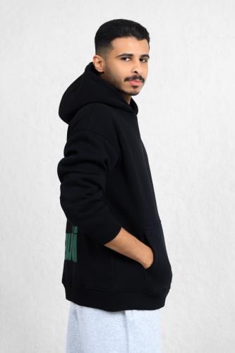 هودي I'm Saudi " الاسود - قطن 100%