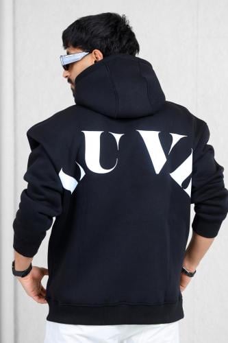 هودي LUVR الأسود إطلالة عصرية وراحة قطنية 100%