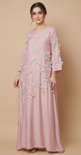 فستان وردي بورد اورجانزا بارز