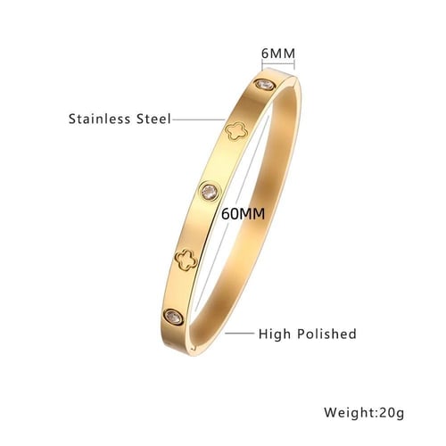 مجموعة أساور أنيقة للنساء من الفولاذ المقاوم للصدأ