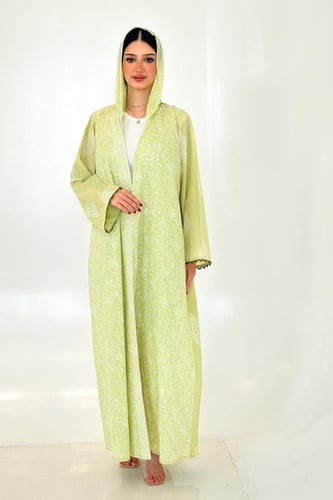 عباية قطن هندي اخضر