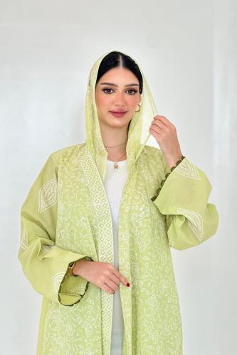 عباية قطن هندي اخضر