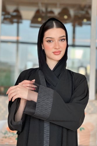 عباية كريب اسود | تل