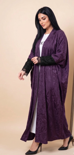 عباية كريب جاكار | بنفسجي