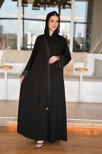 عباية كريب اسود | تل