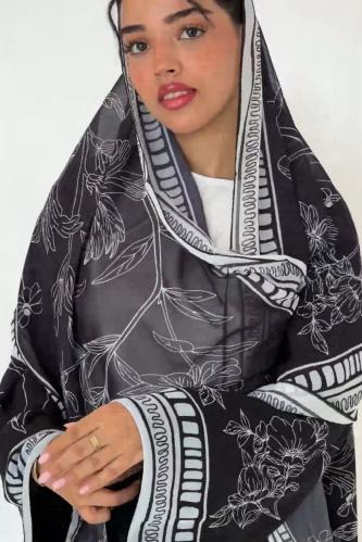 طرحة شيفون طباعة