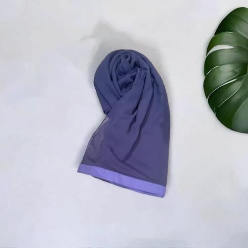 Black headscarf, mauve color