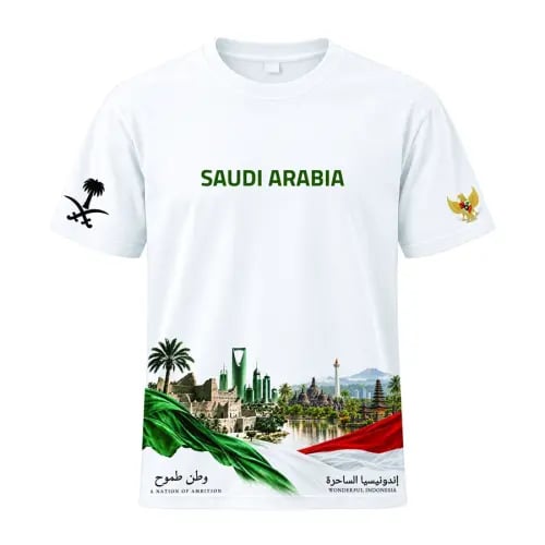 تيشيرت أوفرسايز السعودية وإندونيسيا – إندونيسيا ال...