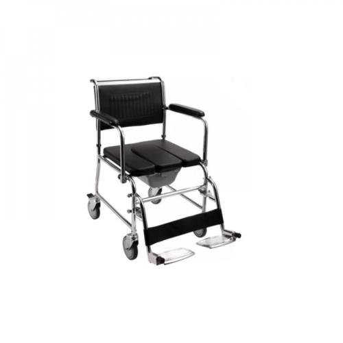 كرسي حمام متحرك بكفرات ستيل مع قاعدة حمام موديل 69...