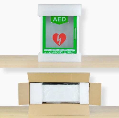 صندوق لحفظ جهاز صدمات القلب يثبت بالحائط (AED) MIN...