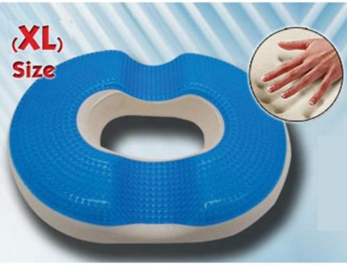 مقعد ميموري بيضاوي للبواسير مع طبقة جيل مقاس XL