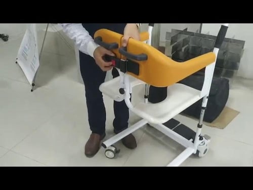 كرسي حمام لكبار السن ينفتح من الخلف مع رافعة مريض...