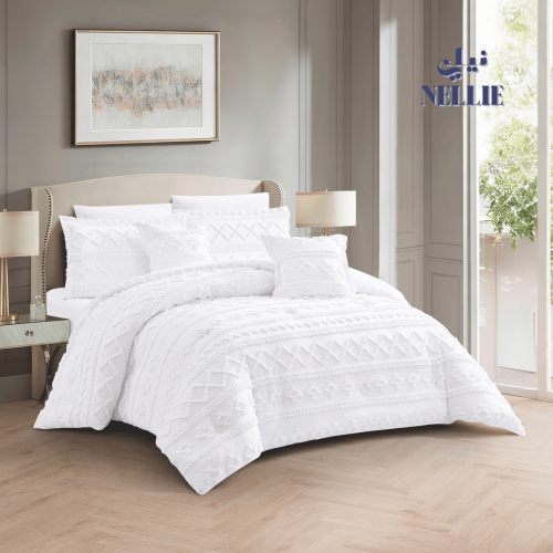 Bohemian summer bedspread | luxurious microfiber for two and one and a half people, white color