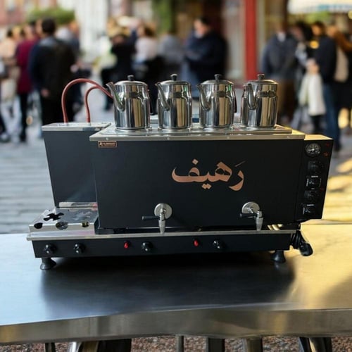 سماور ماكينة الشاي البخاري والقهوة الستانلس ستيل ذ...