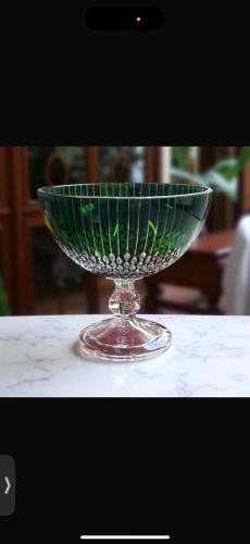 طقم أوعية كريستالية فاخرة بلونين