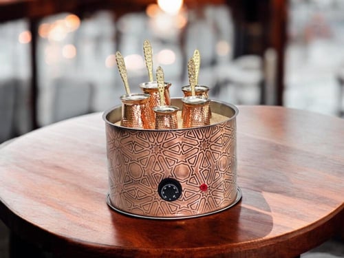 رمالة القهوة موديل هتدسي ماكينة رمل كهربائية تركية...