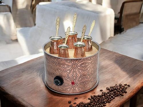 رمالة القهوة موديل هتدسي ماكينة رمل كهربائية تركية...