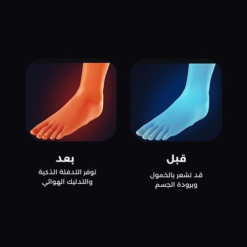جهاز مساج القدم مع حرارة دافئة وضغط هوائي Air وريم...
