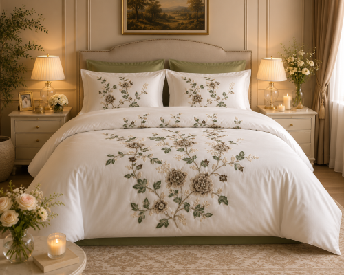 Embroidered tablecloth for two, Turkish