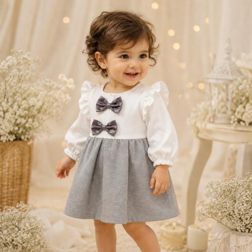 Gray cotton dress