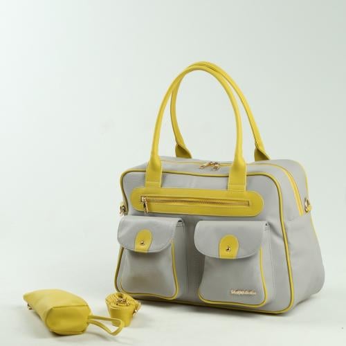 شنطة M&Y رصاصي ليموني-