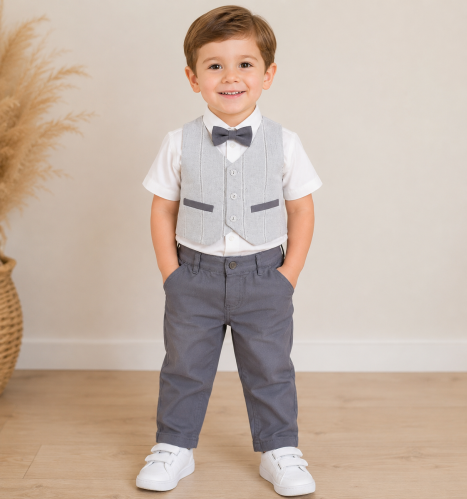 A gray Sadria suit