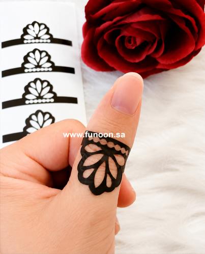 Henna finger sticker T19