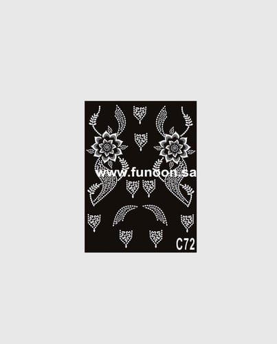 استيكر حناء لليدين موديلC72