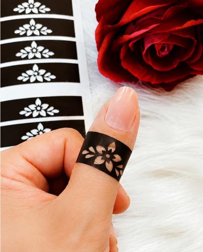 Henna finger sticker T23