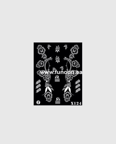 استيكر حناء X124 لليدين -FUNOONALABDA