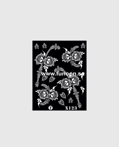 استيكر حناء X123 لليدين -FUNOONALABDA