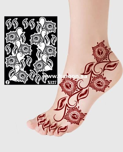 استيكر حناء X127 للرجلين -FUNOONALABDA