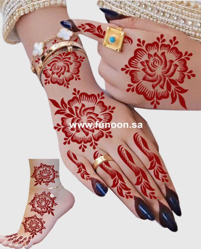 استيكر حناء موديلG3 ورد جوري