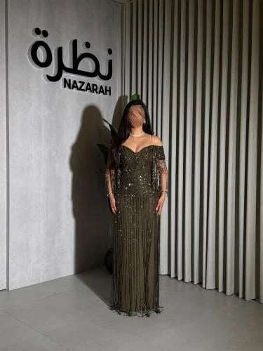 فستان سهره هدب بتصميم مميز