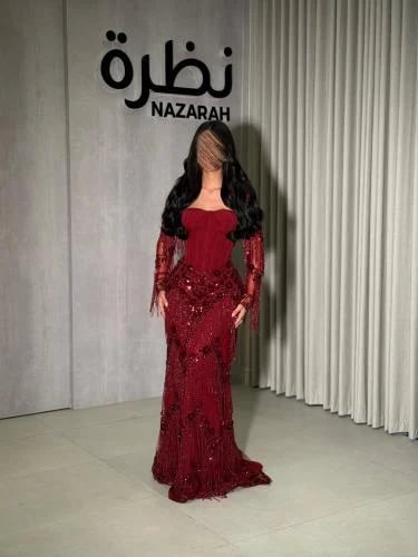 فستان سهرة بقصة كورسيه