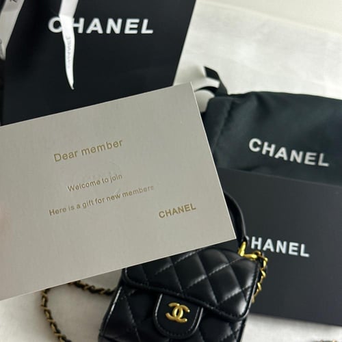 شنطة شانيل شامل البوكس والكرت شامل الكيس القماشي