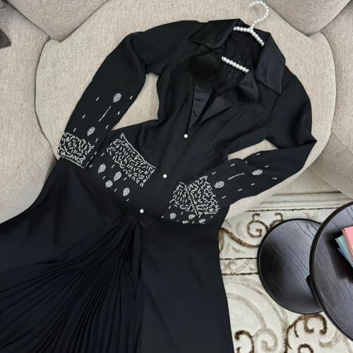 فستان سهرة لقماش | تفته استرتش درجه اولى تطريز يدو...
