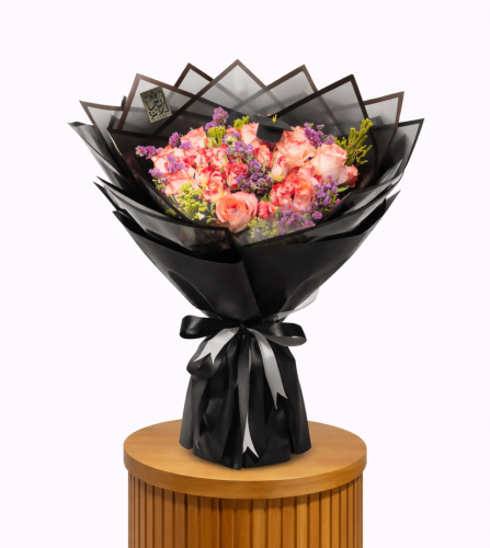 Black graduation bouquet