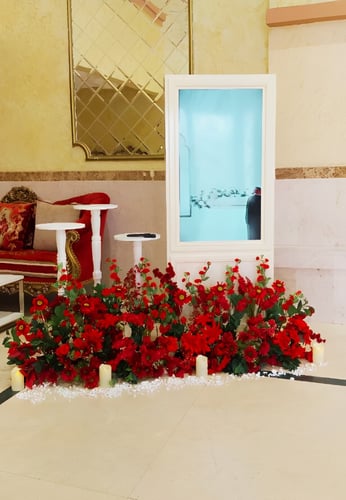 Red entrance decoration