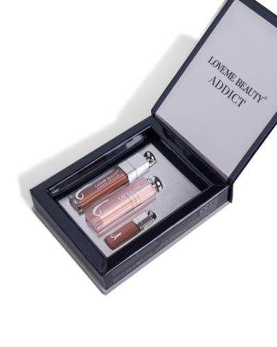 مجموعة الروج والقلوسات – روج سائل مطفي وقلوس لامع...