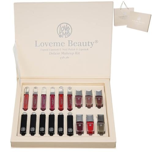 LOVEME BEAUTY بوكس التميز الفاخر لمجموعة الشفاة وا...