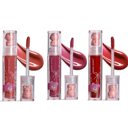 مجموعة قلوس للشفاه اللامعة الفاخرة 3 قطع مع ترطيب...