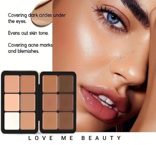 باليت كريم اساس وكونسيلر 12 لون بتغطية تدوم طويلًا...