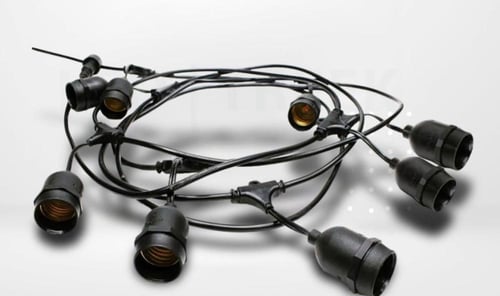 بكج عقد لمبات زينة خارجي اسود 25متر