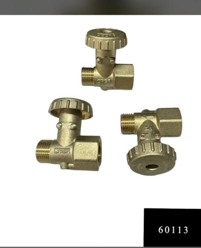 محبس غاز/ هواء قبضه دائري نحاس