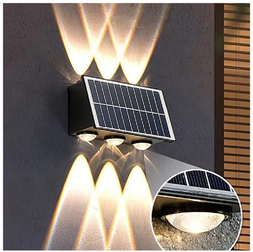 كشاف بوابه طاقة شمسية انارة صفراء 6 وات