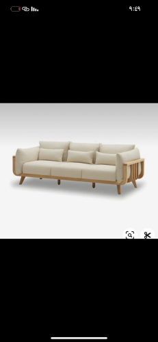 Wooden bed with bedspread size 200/80