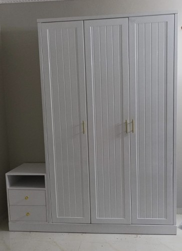 Wooden wardrobe one and a half meters with drawers